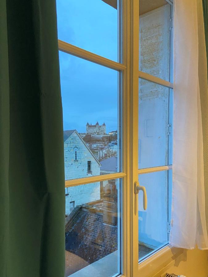 La Terrasse Saumuroise - Vue Chateau & Loire Exteriör bild